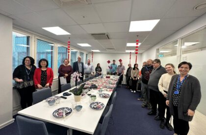 celebration of anniversary of hacklin china. Hacklin Logistics personnel