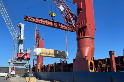 Break bulk shipment of pulp and paper equipment from Uddevalla port, Sweden, to Brasil -arranged by Hacklin Logistics, Finnish freight forwarder