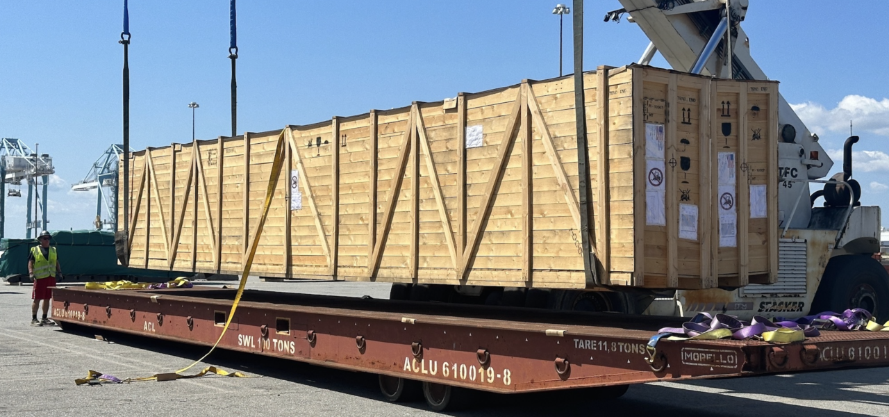 Project cargo shipment from Finland to North America, South Carolina, the USA, pulp and paper equipment