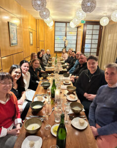 Celebration of pikkujoulut or small Christmas of Hacklin Logistics Espoo office employees