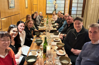 Celebration of pikkujoulut or small Christmas of Hacklin Logistics Espoo office employees