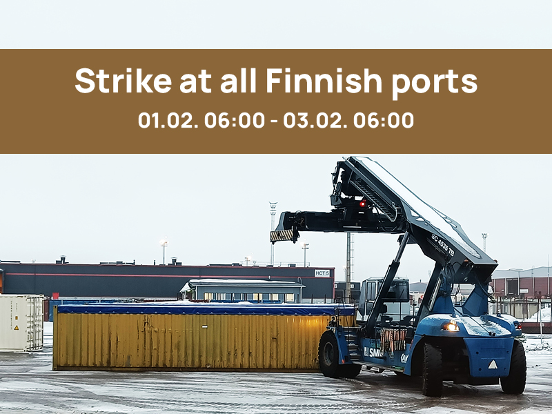 Strike at all finnish ports AKT february 2024