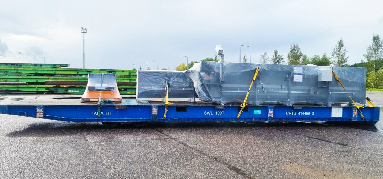 industrial conveyer equipment project cargo delivery on mafi from Finland to USA
