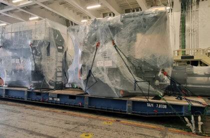 delivery of oversized cargo on mafi trailers from Finland, port of Turku, to the US - Hacklin Logistics