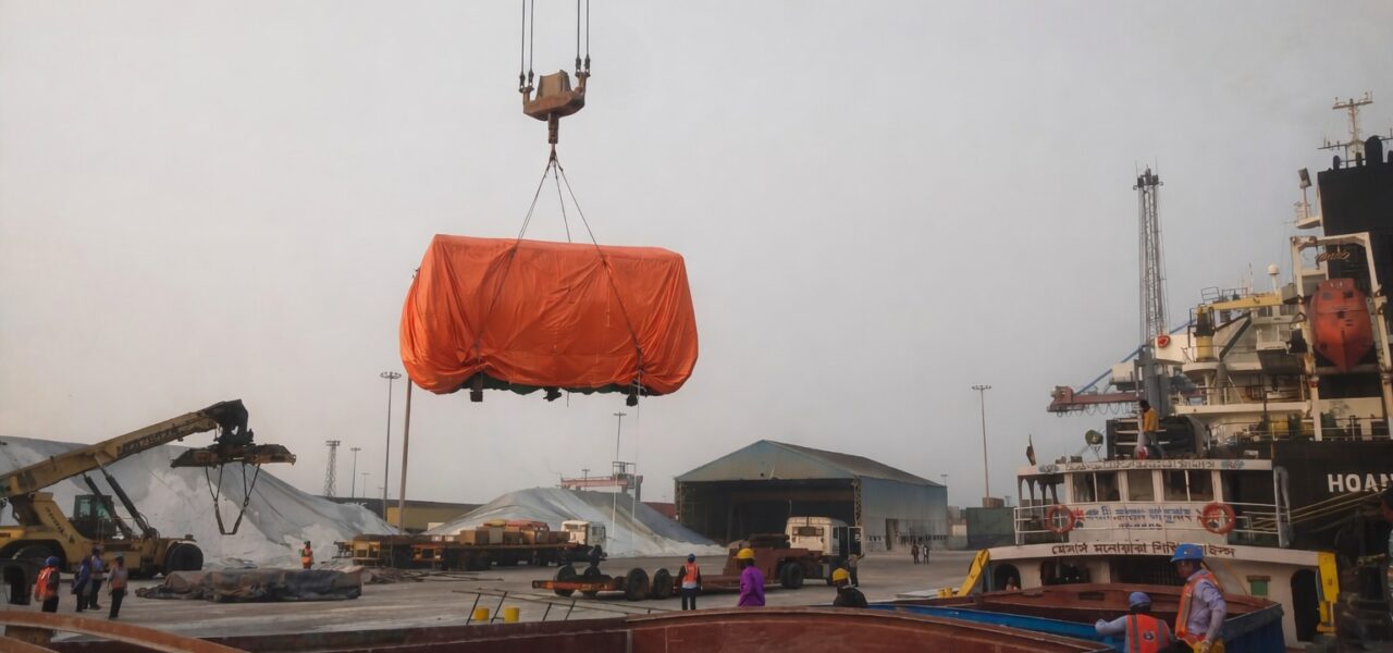 Breakbulk shipment from China to India