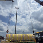 Project cargo loading on bargeat Juring port Singapore heavy lift