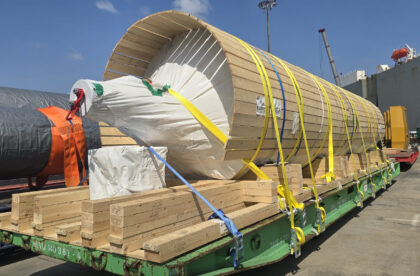 oversized heavy cargo loaded on mafi