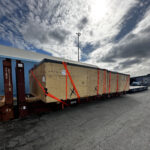 Hacklin Logistics break bulk cargo loaded onto a flat rack