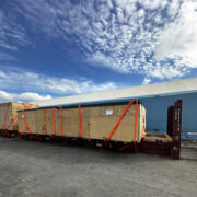 Hacklin Logistics break bulk cargo loaded onto a flat rack