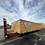 Hacklin Logistics break bulk cargo loaded onto a flat rack