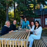 Colleagues from Hacklin Logistics spending time together outdoors during a wellbeing day focused on collaboration and team spirit.