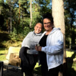 Hacklin Logistics employees participating in outdoor team-building activities surrounded by Finnish nature.